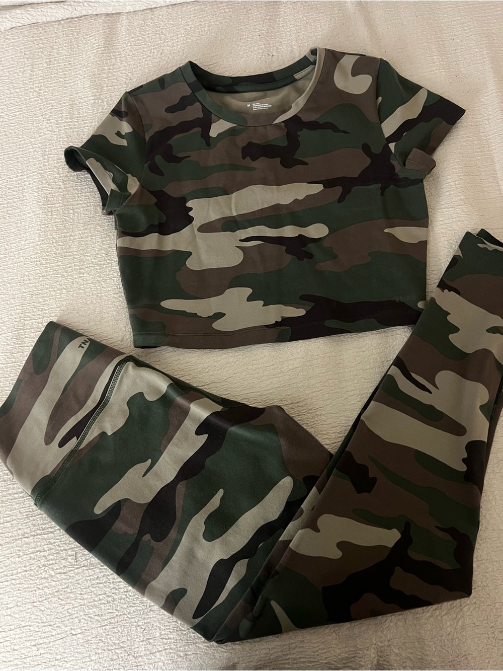 TNA Green & Brown Camo Active Tee